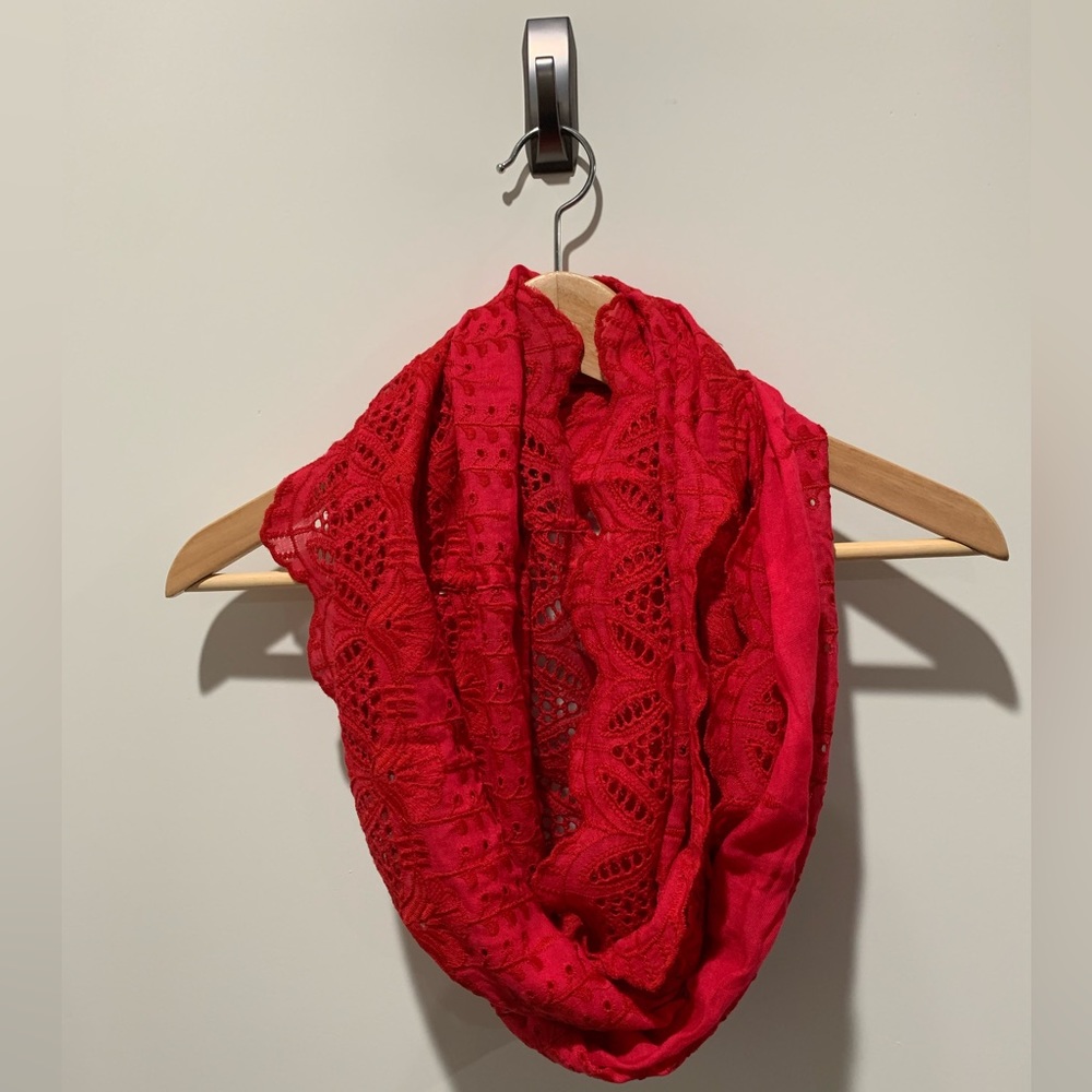 Anthropologie eyelet infinity scarf